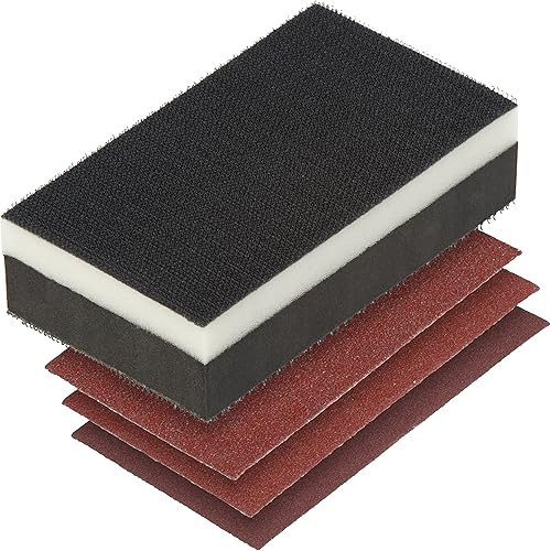 wolfcraft Set levigatrice manuale da 4 pezzi con tessuto velcrato I 2892000 - Honorern