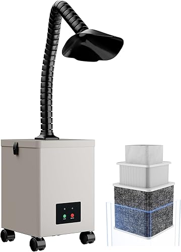 80W Estrattore di Fumo con Filtrazione a 3 Stadi per Incisore Laser Saldatura180 m3/h Assorbitore di Fumo con Ruote Purificatore di Fumo per Incisore Laser Saldatura Macchina CNC - Honorern