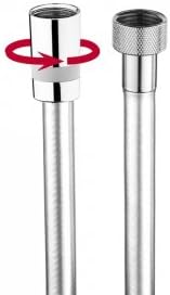 Serie A00167C Flessibile Cromolux retinato Nylon 1/2' x 1/2' FF Cono Girevole Incorporato 150 cm - Honorern