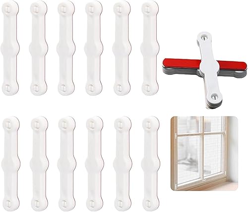 Confezione da 12 zanzariere per finestre, accessori per zanzariere autoadesive, staffe per zanzariere, installazione semplice - Honorern