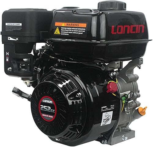 8 HP LONCIN G252 F T/Q Motore Benzina Albero 4 Tempi Albero cilindrico 25,4 - Honorern
