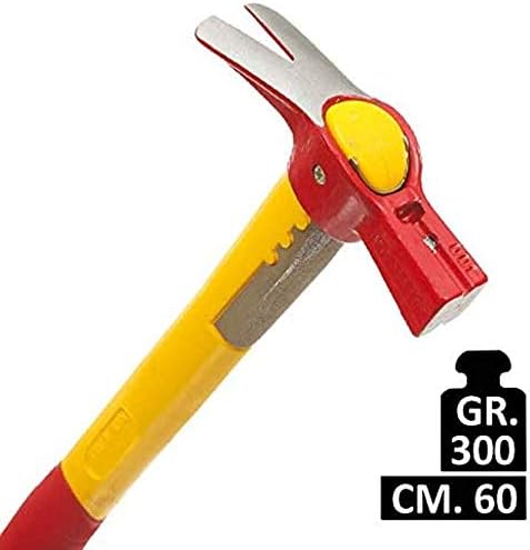 MARTELLO L'INGEGNERE MASS 300 GR. CON MANICO FIBRA 60 CM. - Honorern