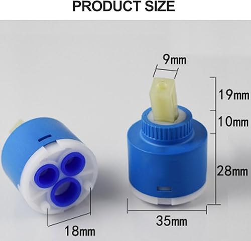 Cartuccia in Ceramica 35 mm, 2 PCS Rubinetto Miscelatore, per Monocomando Bassa 35mm, Doccia, Cucina, Bagno, Bidet - Honorern