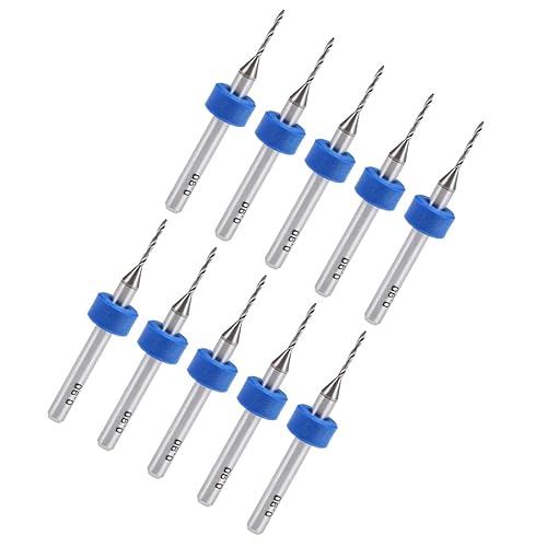 0.9mm Dia 1/8' Gambo PCB Punte per Trapano 10pz Tungsteno Carburo Micro Trapano Punte Rotante Strumento per CNC Incisione Stampa Circuito Scheda - Honorern