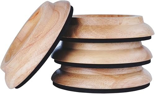 Pianoforte verticale tazze di rotelle,Hardwood Piano Caster Pad mobili gamba Pad Set di 4,con antiscivolo a prova di umidità e antirumore pastiglie di feltro per protezioni pavimento in legno duro - Honorern