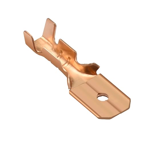 terminali a crimpare a picco, connettori a crimpare, 6,3 mm, non isolati, 100 pezzi - Honorern