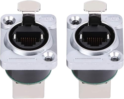 Prese di interfaccia RJ45 Connettore isolante ignifugo, 2 pezzi Jack connettore ad angolo retto Spina aeronautica YT-RJ45 - Honorern