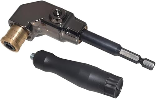 Attacco per trapano ad angolo retto, adattatore per trapano a 90 gradi con manico staccabile, adattatore angolare per punte da trapano durevole e facile da usare - Honorern