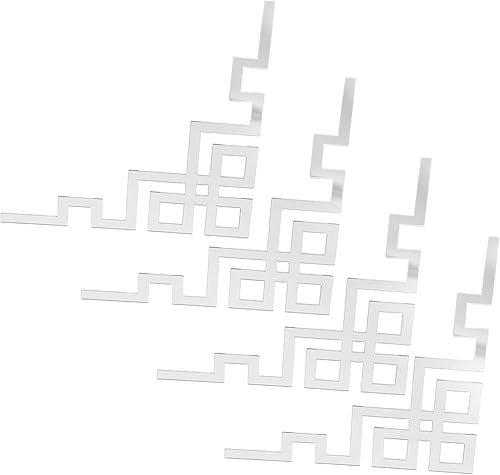 UPKOCH 4 Pz Adesivi Murali in Acrilico Adesivi Per Specchi Da Bagno Adesivo Applicato Adesivi Per Armadietti Adesivo Angolare Adesivi Rimovibili 3d Pasta Diagonale Specchio - Honorern