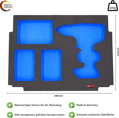 Schaumeinlage passend für Makita Akku-Bohrschrauber DDF 484 für MakPac Gr. 1-3 - Honorern