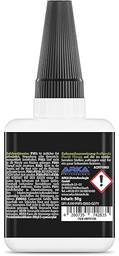 ARKA - KRAFTPROTZ PLASTICA 50 g | Colla istantanea extra forte | Colla trasparente per plastica e materiali plastici | Super colla densa | Ideale per incollare plastica e materiali plastici - Honorern