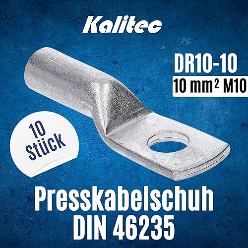 DR10-10 - 10 capicorda 10 mm² M10 I connettore secondo DIN 46235 I Made in Germany - Honorern