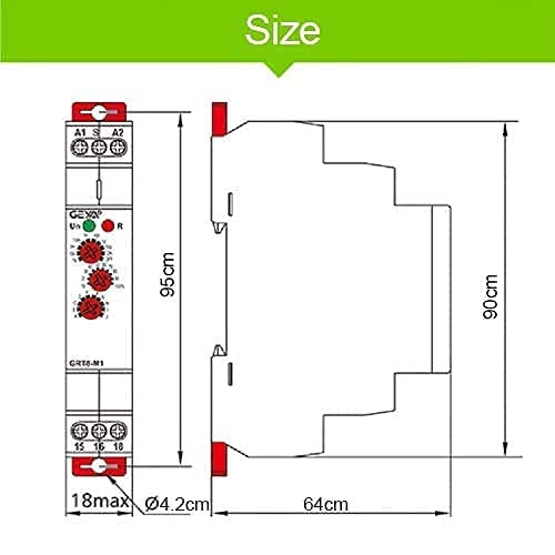 Ac 230v Relay Tempo di Ritardo Grt8-m1 con 10 Funzioni Scelta Montaggio Su Guida Din per Il Controllo Dell'illuminazione Di Apparecchiature Industriali - Honorern