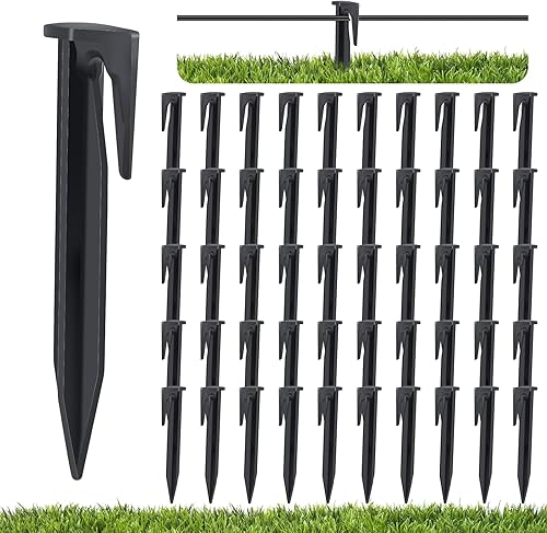 100 Pezzi Picchetti per Robot Tagliaerba, fissaggio per robot tosaerba, Picchetti per Fissaggio Filo Perimetrale Robot Rasaerba, compatibili per robot tosaerba, cavo di limitazione, Giardino Tenda - Honorern