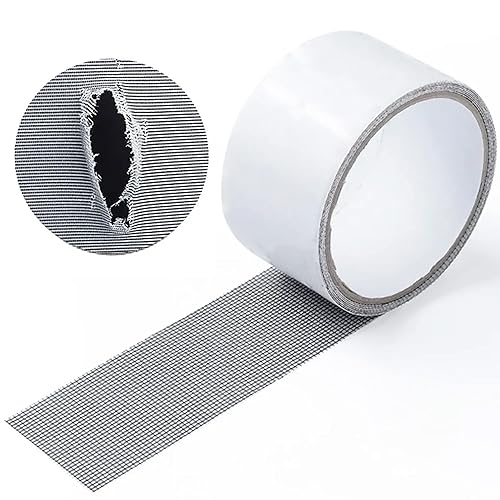 Nastro Adesivo Ripara Zanzariere Per Riparare Zanzariera Porta Finestra Zanzariera A Rullo Kit Riparazione In Fibra Di Vetro Per Tenda 5 x 200 Cm Colore Grigio - Honorern