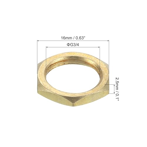 Dado di Bloccaggio G1/4, Esagonale in Ottone per Femmina per Idraulica 15pz - Honorern