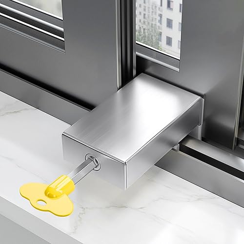 Finestra Scorrevole Serratura, Serrature per Finestre Scorrevoli con Chiave, sicurezza finestre serrature - Migliora la Sicurezza della Tua Casa per la Sicurezza Del Bambino (2pcs) - Honorern