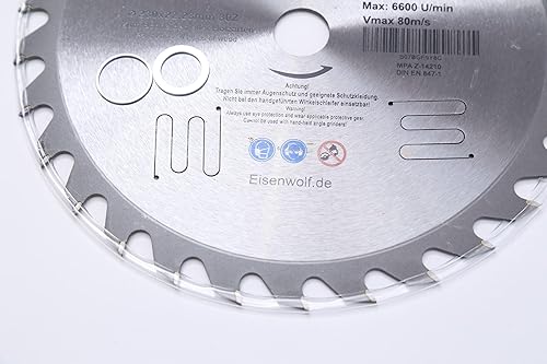 Lama da 230x22,23 mm, lama circolare per legno con 30 denti TCT inclinati e tagli laser per la riduzione del rumore - Honorern