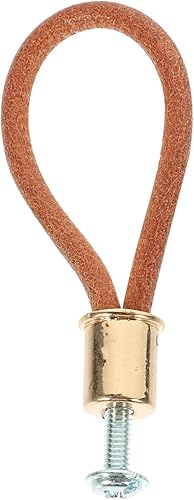 Mikikit Maniglia in Pelle Con Corda Per Armadio, Maniglia Per Porta E Mobili, Stile Vintage, Facile Installazione, 6.5x1.5x1.2cm - Honorern
