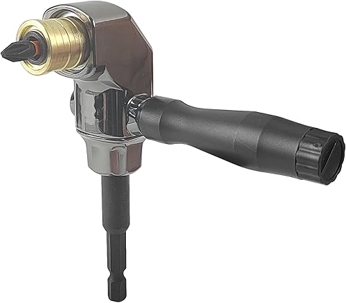 Adattatore per Trapano a 90 Gradi, High-Quality Metal Avvitatore Angolare Adattatore, Maniglia Mandrino per Avvitatore, Snodo per Avvitatore Adattatore per Trapano Elettrico, Accessori Trapano - Honorern