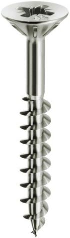 Viti Mustad Panel-vit parz. filettate - 4x50 mm. - Chromiting Conf. 500 Pz - Honorern