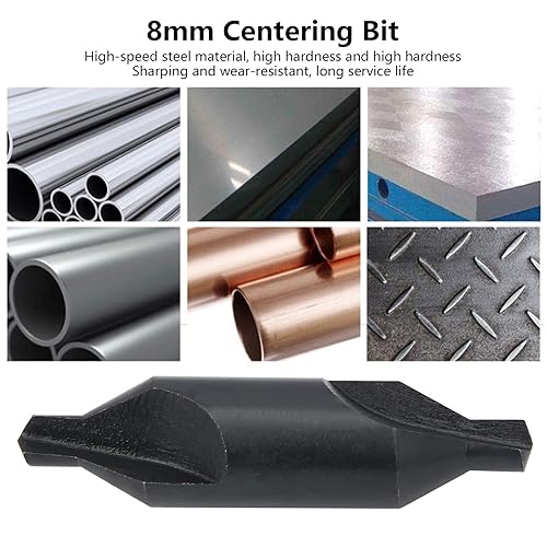 Punta di Centraggio da 8 Mm, Punta di Centraggio Trapano Centrale Utensili di Perforazione in Acciaio Ad Alta velocità per Fresatrici Strumenti di Posizionamento 8 Mm per Trapani - Honorern