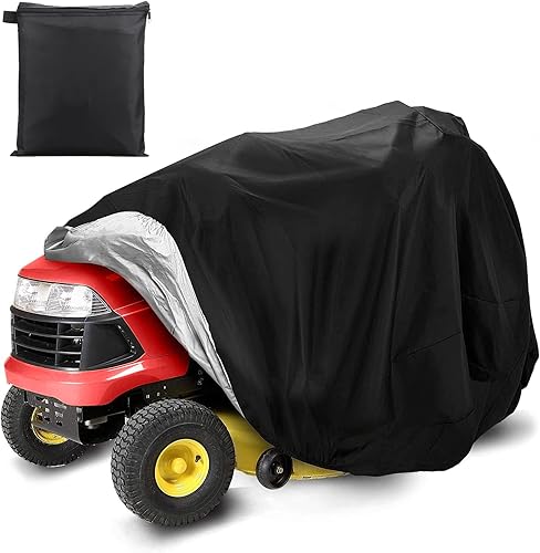 Telo di copertura impermeabile per trattori tosaerba, 210D Oxford, con custodia, resistente ai raggi UV, per giardino e esterni, 183 x 137 x 117 cm - Honorern