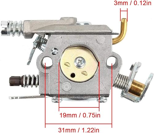 WT-834 Carburatore per Husquvarna 36 41 136 137 137E 141 142 141LE 142E Motosega per Walbro WT-657 WT-529 WT-289 WT-285 WT-239 WT-202 Zama C1Q-W29E con Filtro Aria Candela Filtro Carburante - Honorern