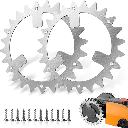 Punte per robot tosaerba in acciaio inox per Worx WR141E / WR142E / WR143E / WR165E / WR167E, miglioramento della trazione per robot in acciaio inox viti per accessori ruote fuori ruota, dimensioni - Honorern