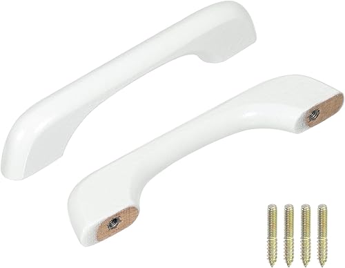 5pz Maniglie per Cassetti in Legno Set 96mm/3,78' Foro Spaziatura Manopole Mobili Cucina Legno Faggio Maniglia Mobili Comò Bianco - Honorern