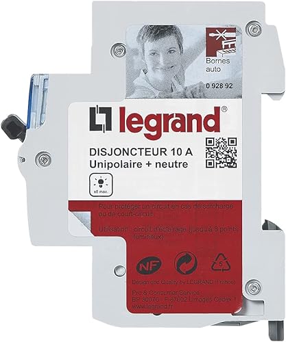 Legrand, BP 30076, DNX 3 LEG 92 892 interruttore, 1P NG C10 3000 A (1 modulo - Honorern