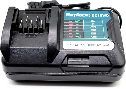Caricatore DC10WD Sostituisci per Makita Akku 10.8V 12V BL1021B BL1041B BL1015 BL1016 197396-9 BL1040B BL1040 BL1020B 197406-2 / DC10WD DC10SB DC10WC DF031D DF0331D TD110D JR103D - Honorern