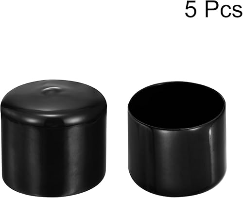 5 Pezzi Tappi Terminali in Gomma Cappucci Terminali 27mm ID Copribullone per Tubo Tondo in Vinile PVC Protezioni per Filettatura Viti Bianco - Honorern