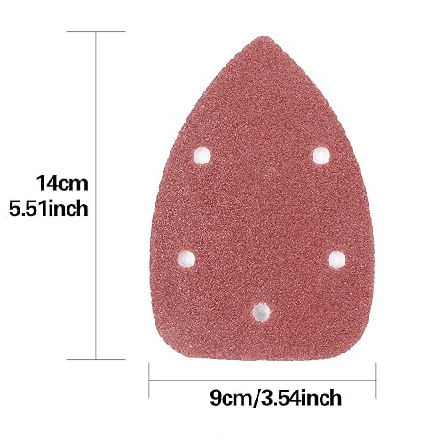 Swpeet, 60 dischi abrasivi per levigatrice a forma di topo, in 10 misure, con gancio e anello per levigatrice a mouse, grana 40/60/80/100/120/180/240/320/400/800 - Honorern