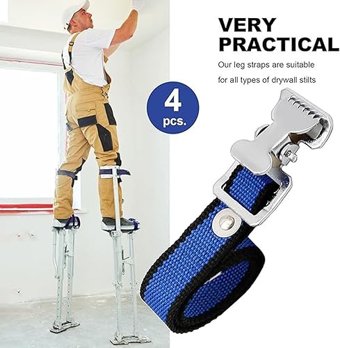 Set di cinghie di ricambio professionali per cartongesso trampoli con hardware in nylon bande regolabili cintura pittore camminare - Honorern