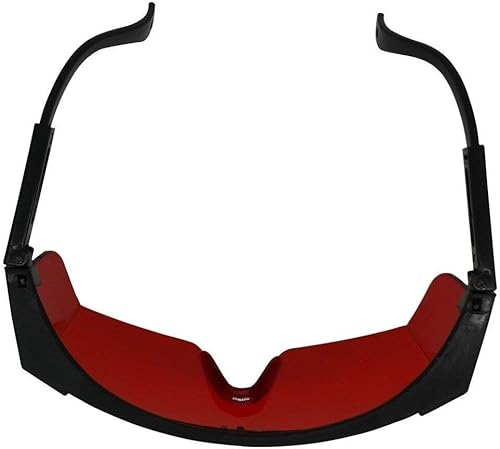 Zeagro, occhiali di sicurezza per luce laser, protezione per gli occhi che blocca i raggi UV, rosso, verde, blu, lenti colorate rosse, con montatura regolabile, 1 pezzo - Honorern