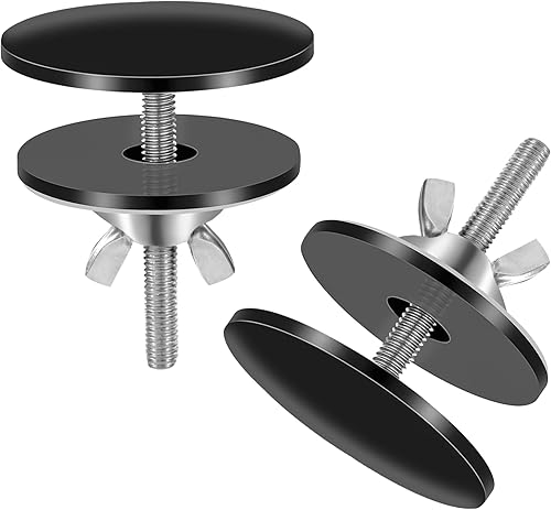 Acciaio Inossidabile Tappo Foro Rubinetto Lavello 2 Pezzi Copriforo Lavandino per Lavello da Cucina e da Bagno 5cm Coperchio Foro Del Rubinetto Prova di Perdite, Nero - Honorern