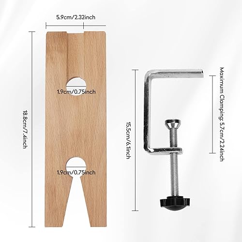 Segaccio Tavolo con Ghiera, Banco da Lavoro in Legno per Gioiellieri, Morsetto da Banco per Gioiellieri V Slot C Clamp su Tavolo per la Produzione e la Lavorazione di Gioielli - Honorern