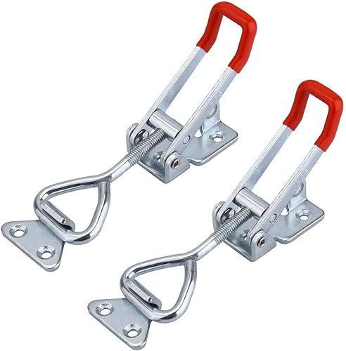 GH-4002 - Set di 2 chiusure a levetta regolabili per porte, armadietti e scatole, 220 kg - Honorern