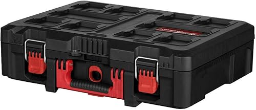 Milwaukee 4932464087 Cassetta degli attrezzi resistente agli agenti atmosferici, colore nero, rosso - Honorern