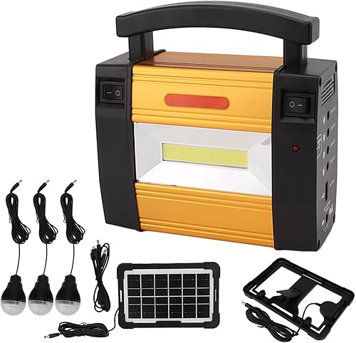 Il Generatore Solare Portatile Illumina la Batteria da 5000 MAh con Lampadine a Pannello Solare per attività All'aperto - Honorern