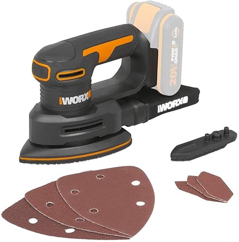 WORX WX822.9 18V (20V Max) Levigatrice per dettagli senza fili - (solo strumento, batteria e caricabatterie venduti separatamente) - Honorern