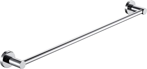 Portasciugamani da 50 cm a vite da parete cromato singolo portasciugamani in bagno, cucina o camera da letto B39812 - Honorern