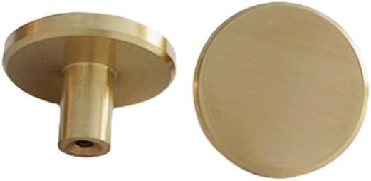 YANGQIHOME 10 Pezzi, Pomelli per Mobili in Ottone Spazzolato, Manopole per Cassetti in Oro, Armadio da Cucina e Pomoli Delle Porte (Il giro) - Honorern